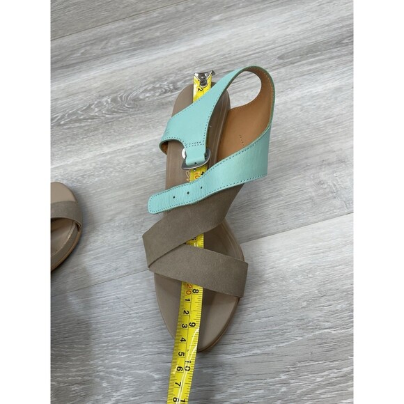 EMU Australia Ever Women's Brown Suede Turquoise Heel Sanal 8 Ankle Strap Shoes - Picture 10 of 10